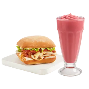 Smoothie and a Sanwich